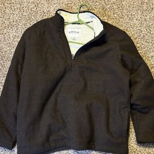 Orvis Men's Sherpa Dark Brown Quarter Zip Sweater